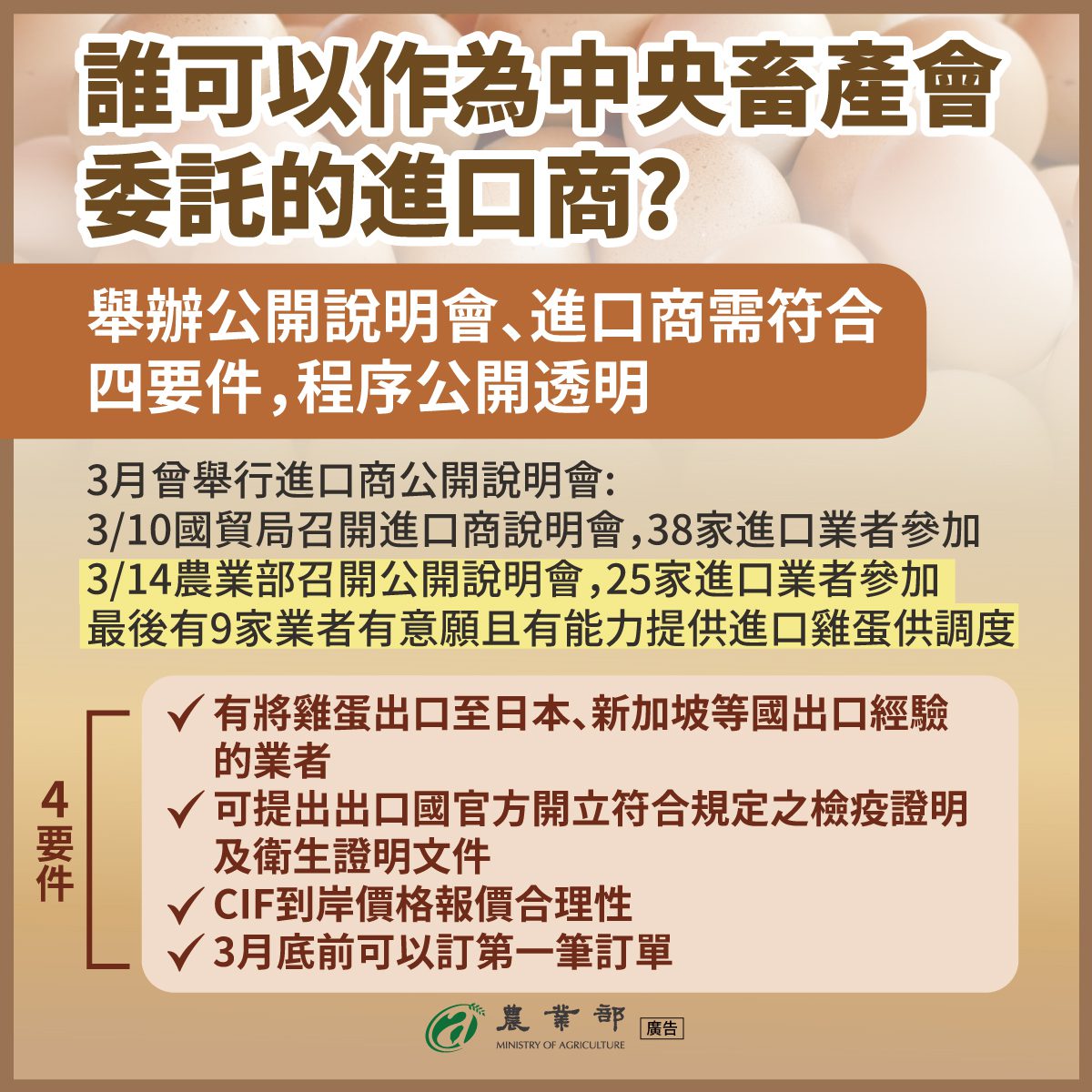 圖卡-誰可以作為中央畜產會委託的進口商